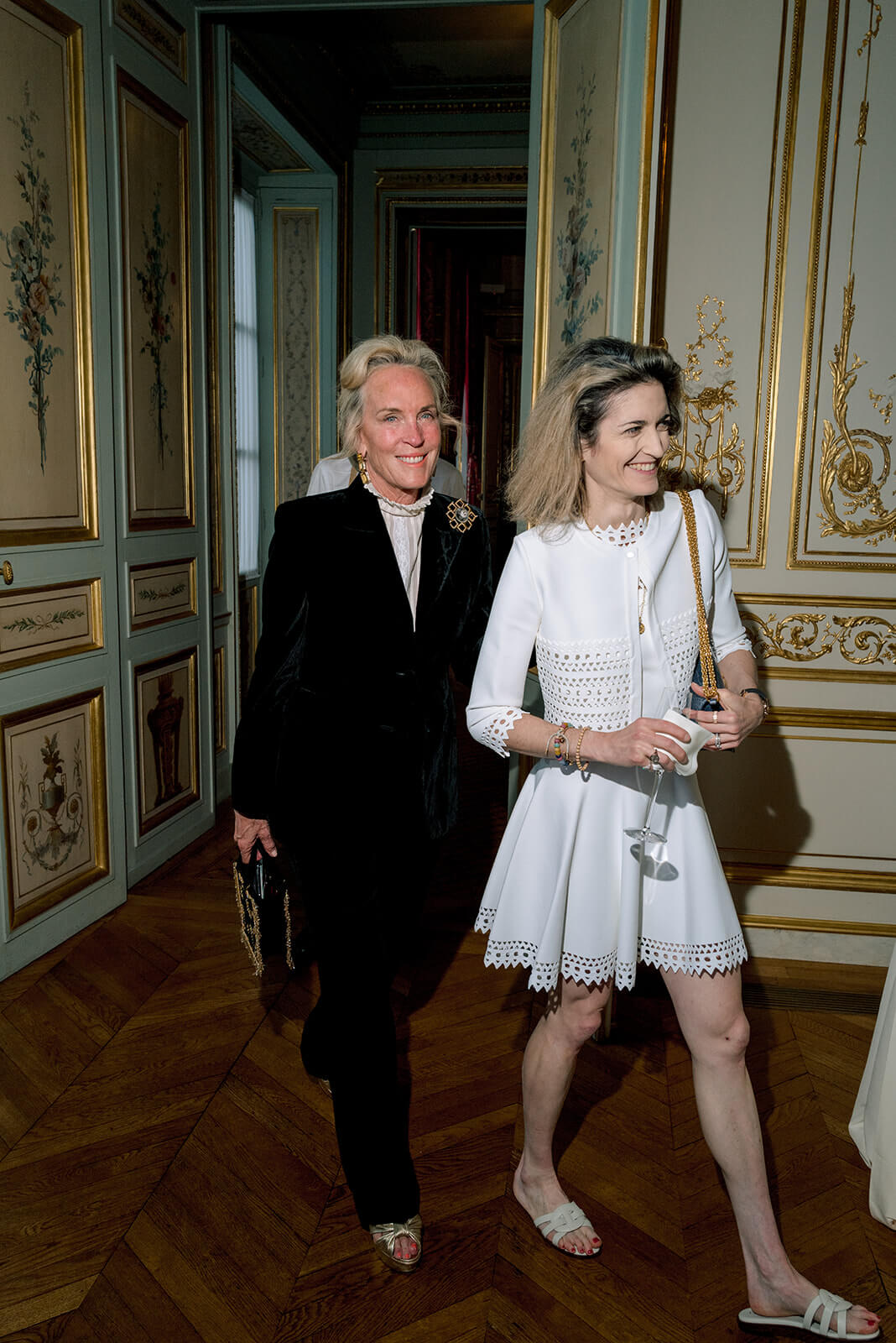Elizabeth Louis and Steffi Galvin at the Hotel de Talleyrand